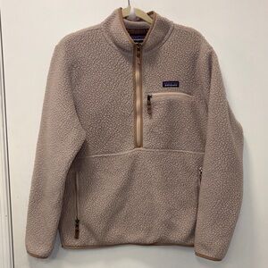 PATAGONIA WOMENS RETRO PILE FLEECE MARSUPIAL-SHROOM TAUPE!